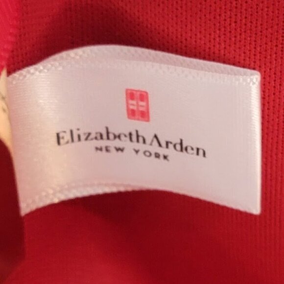 Adorable Elizabeth Arden Red Clutch / Crossbody Bag w Gold Chain - Picture 8 of 13